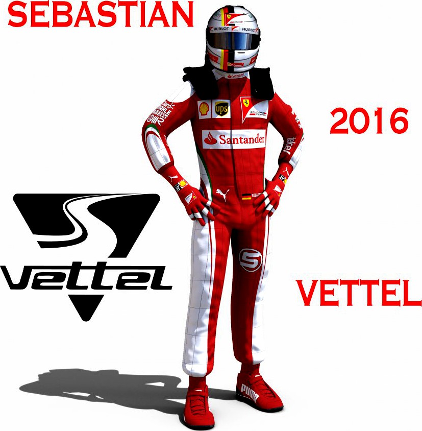 Sebastian Vettel 20163d model