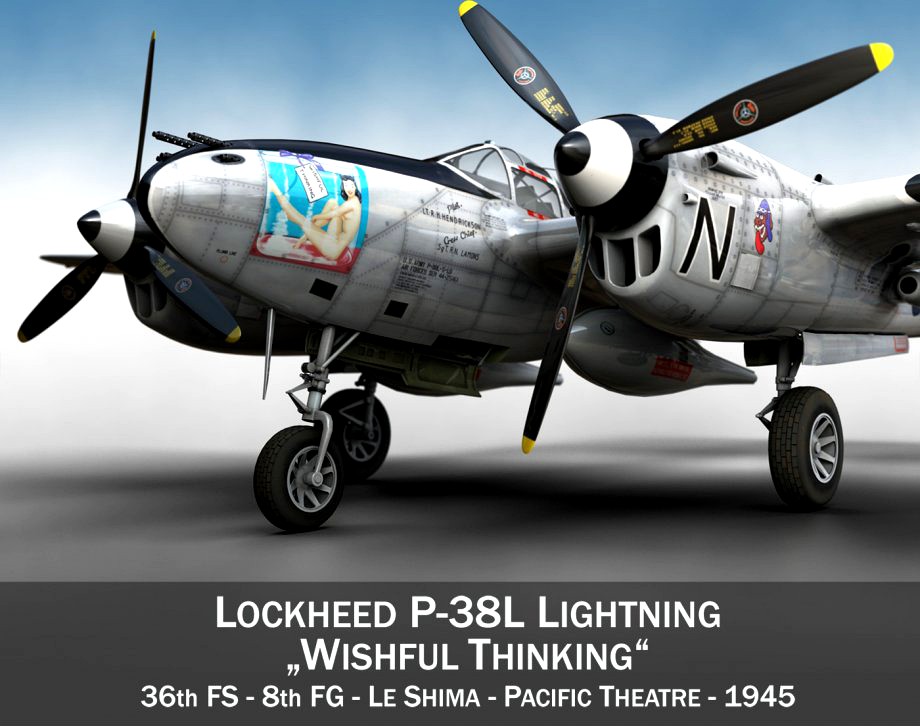 Lockheed P-38 Lightning - Wishful Thinking3d model