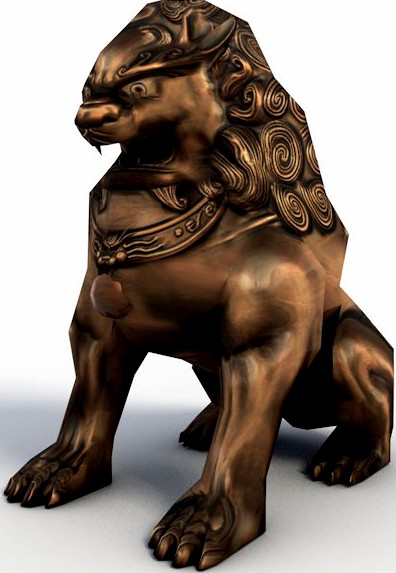 Chinese guardian lion3d model