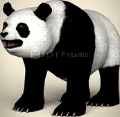 3D Model Low Poly Realistic Giant Panda - 41436