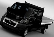 3D Model Peugeot Boxer Crew Cab Truck 2009-2014 - 41619