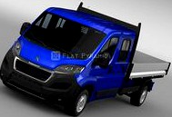 3D Model Peugeot Boxer Crew Cab Truck 2016 - 41618