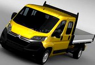 3D Model Citroen Jumper Crew Cab Truck 2016 - 41613