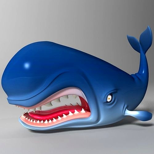 Monstro Cartoon Whale Rigged