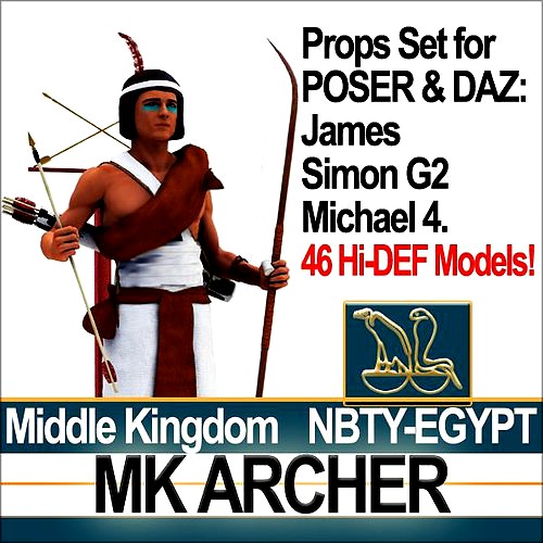 Ancient Egypt MK Archer Props Poser Daz