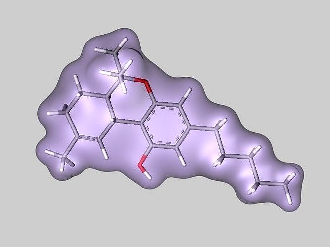 THC Tetrahydrocannabinol molecule