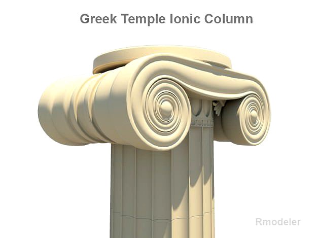 Greek ionic temple column