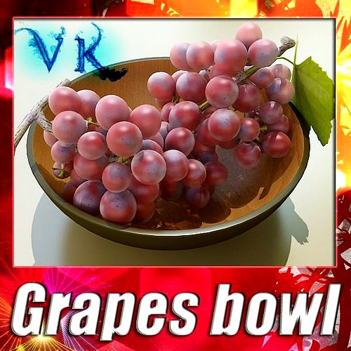 Red Grapes in Bowl 12