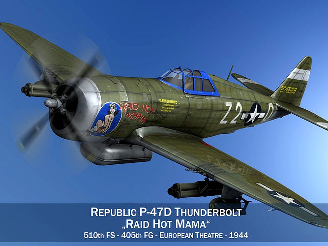 Republic P-47D Thunderbolt - Raid Hot Mama