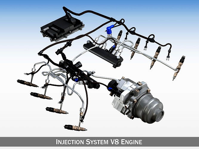 Injection System of a V8 engine