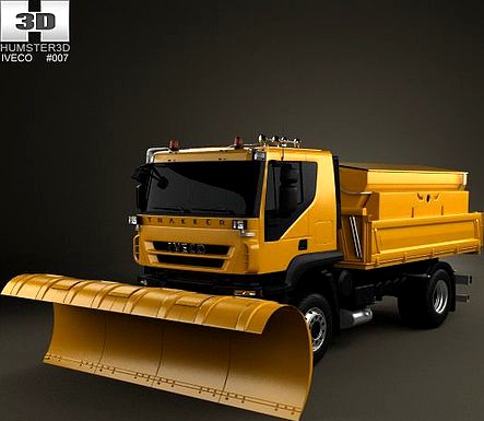 Iveco Trakker Snow Plow Truck 2-axis 2012