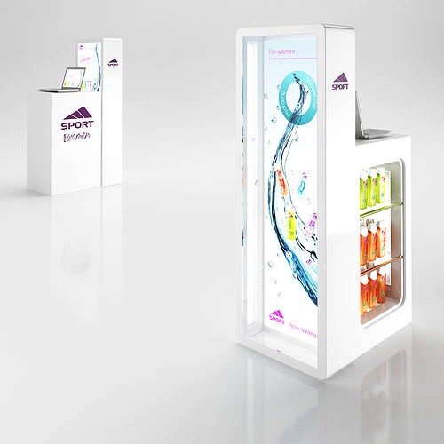 Designed cosmetic sale stand