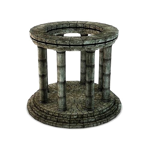 Stone Oracle Temple 3D Model