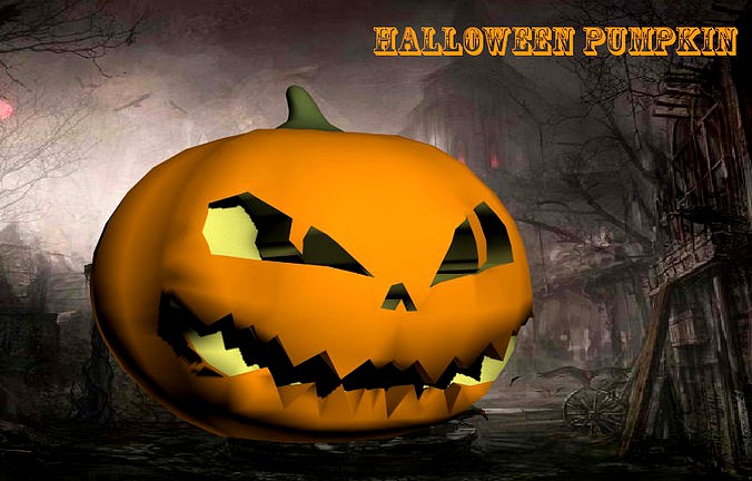 3D Halloween Pumpkin Animated Game-Ready