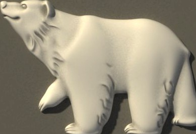 Bear Bas Relief 3D Model