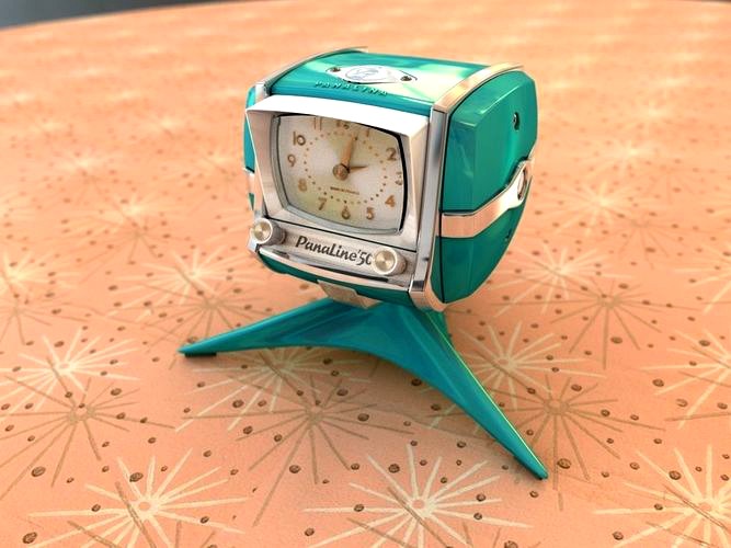 Vintage clock PanaLine50 - c4d fbx 3ds - 3d model