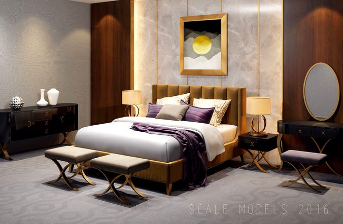 Luxury Bedroom Interior 033