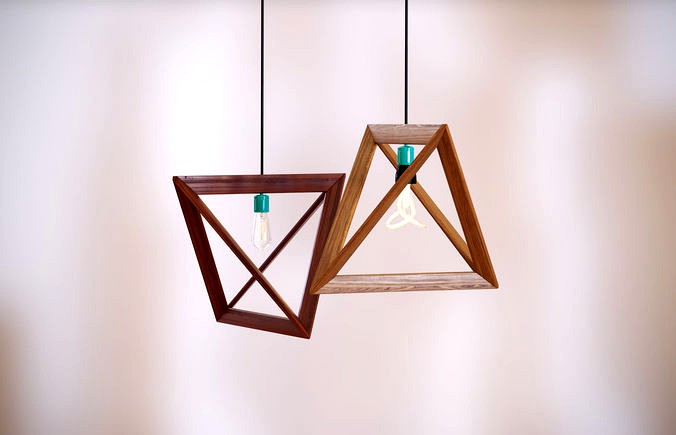 Wooden luster lamp HG2