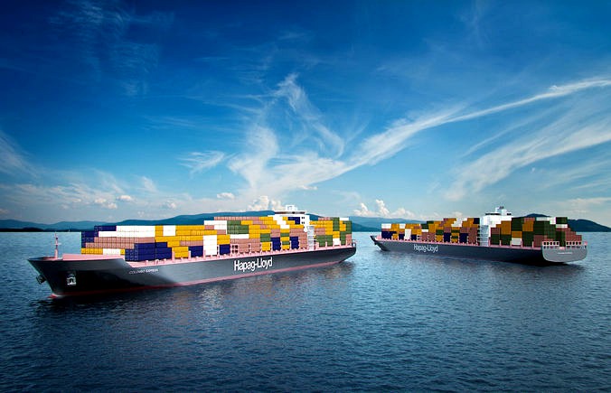 Cargo container ship