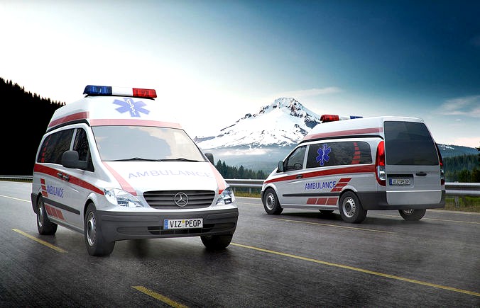 Small ambulance car