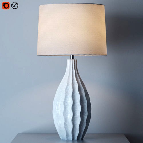 Otranto Ivory Crackle Table Lamp