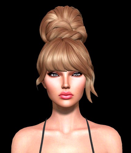 Imis Female hair style 3d rigged 3D model