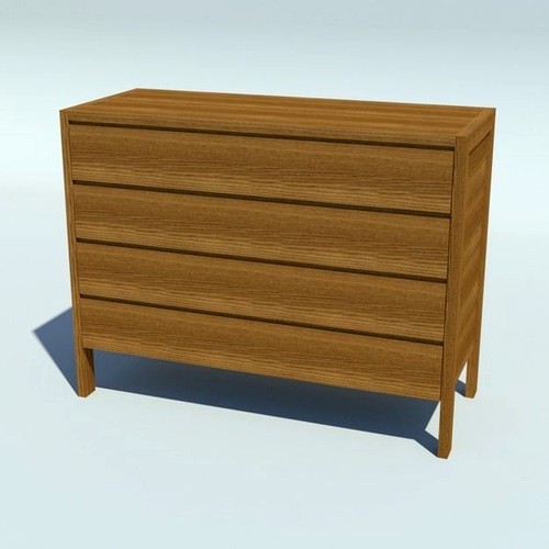 Oak 4 drawer chest of drawers h94 w122 d50 cm