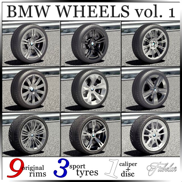 BMW wheels vol 1 3D Model