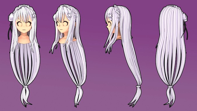 Emilia Satella Lia hairstyle 3D