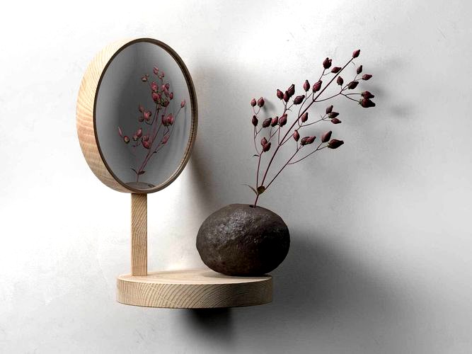 Belvedere Shelf Mirror with Vase