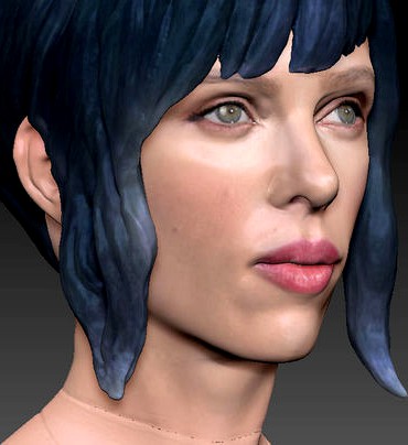 Ghost in The Shell Scarlett Johansson 3D Model