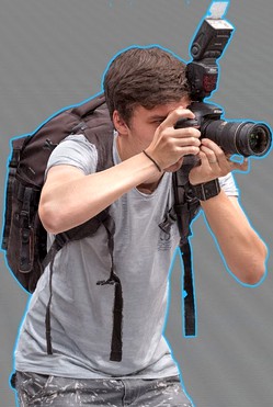 Photographer with DSLR