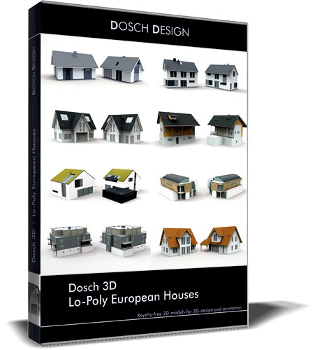 Dosch 3D - LoPoly European Houses