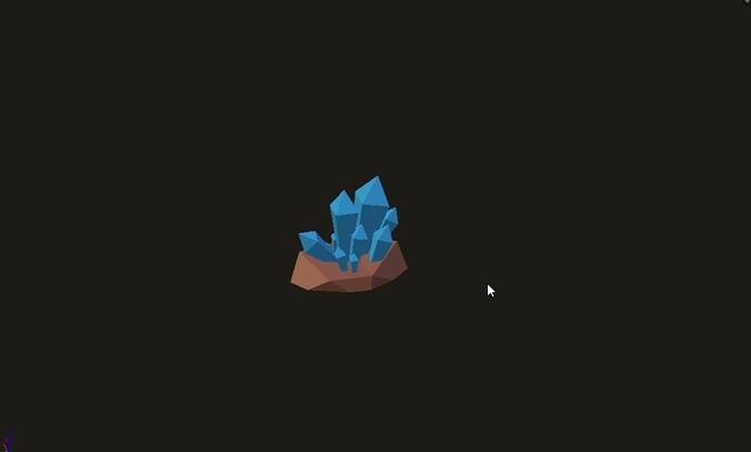 low poly crystals
