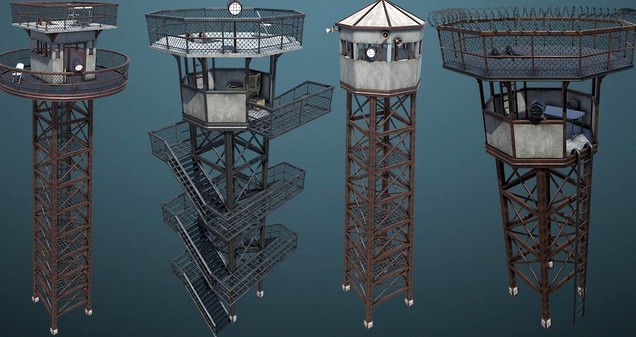 Unity PBR Modular Guard Tower Set