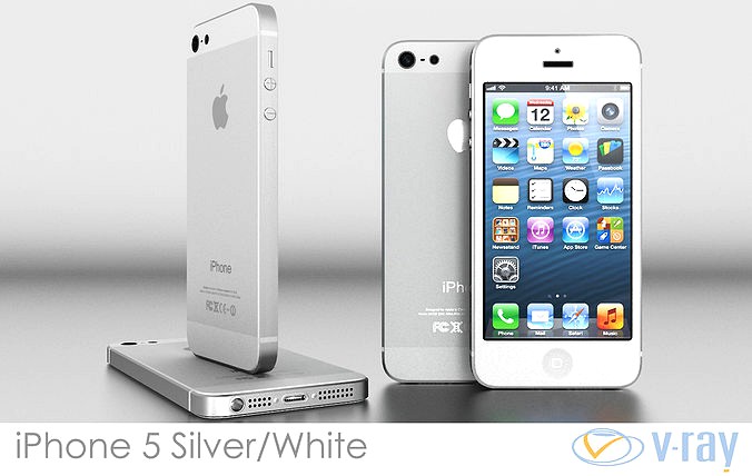 iPhone 5 White Silver Vray