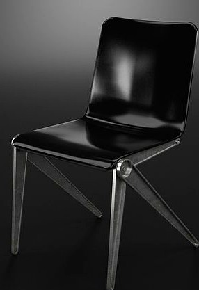 Pylon chair 3d model and render scene for Vray