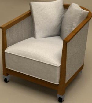 Mozart armchair by Flexform 3D Model