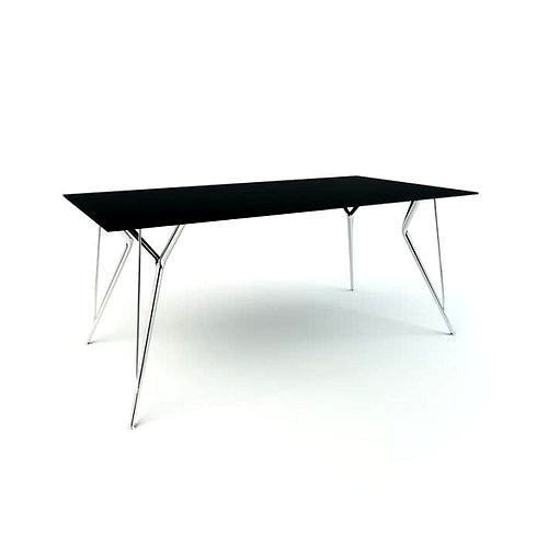 Sleek Small Thin Legged Black Table