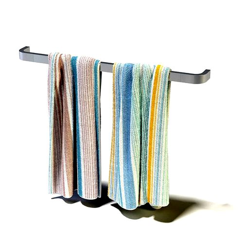 Aluminum Towel Rack And Colorful Towels