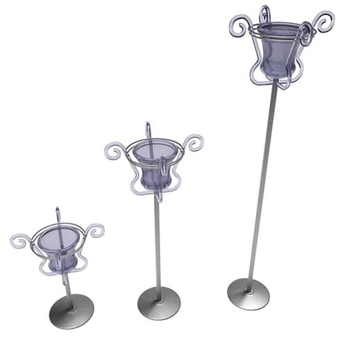 Three Standing Candle Holders