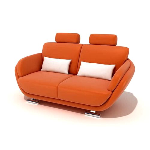 Orange Living Room Sofa