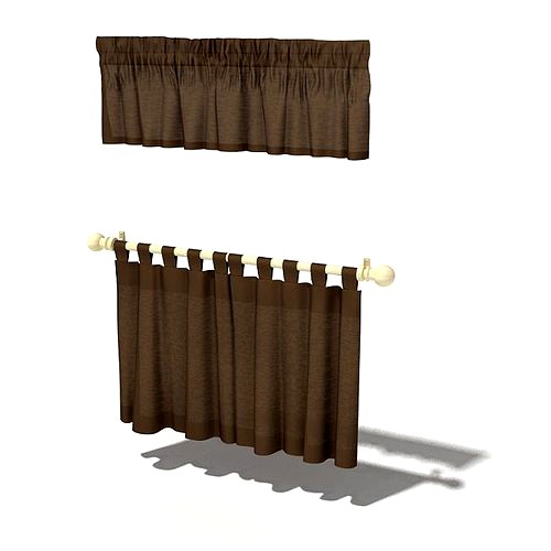 Brown Curtains With Curtain Rod