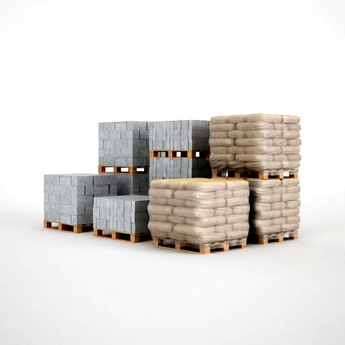 Concrete Block And Bag Pallets