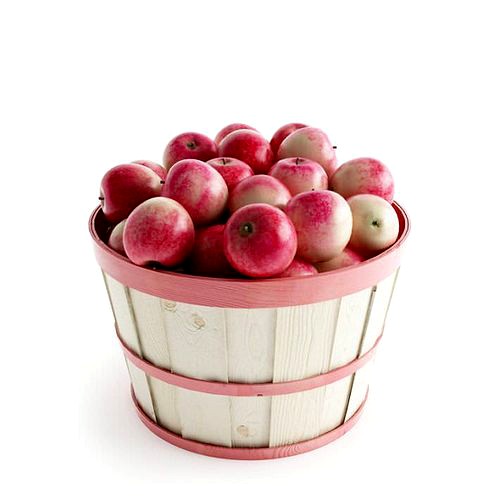 Wooden Basket Full Of Apples