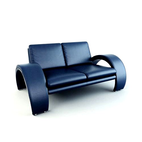 Modern Smooth Blue Couch