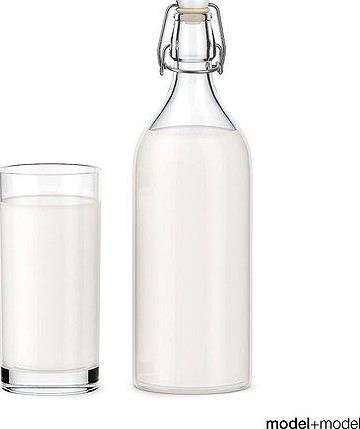 Bottle and glass of milk