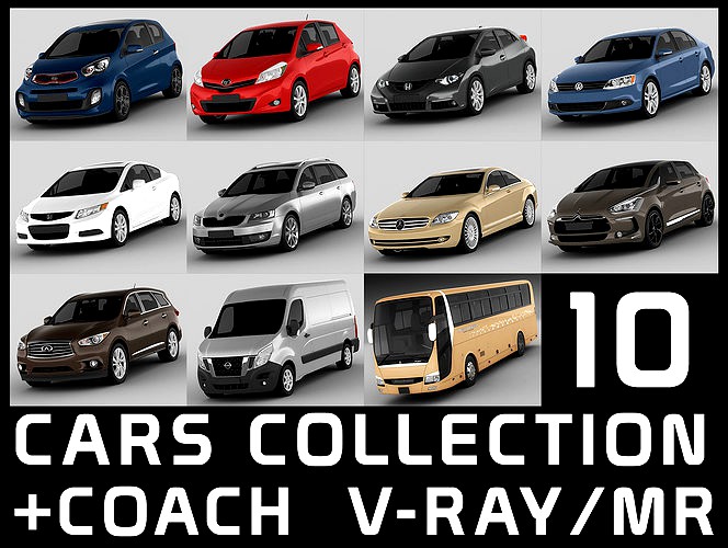 10 cars collection coach