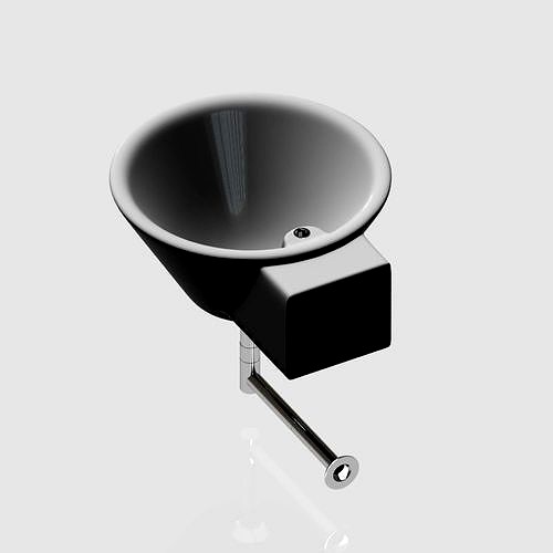 white Sink 3d model 001