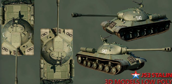 Russian Tank STALIN JS-3 3d MODELS low poly